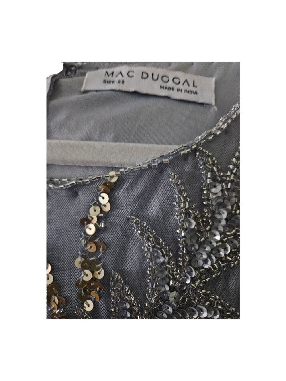 Mac Duggal Gown Size 22W Gray - Picture 5 of 9